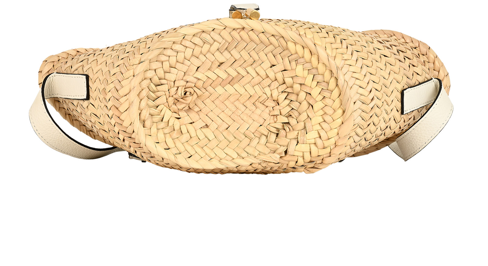 Mini Marcie Basket Bag, &pound;195, Handbags, White, Raffia, Top view